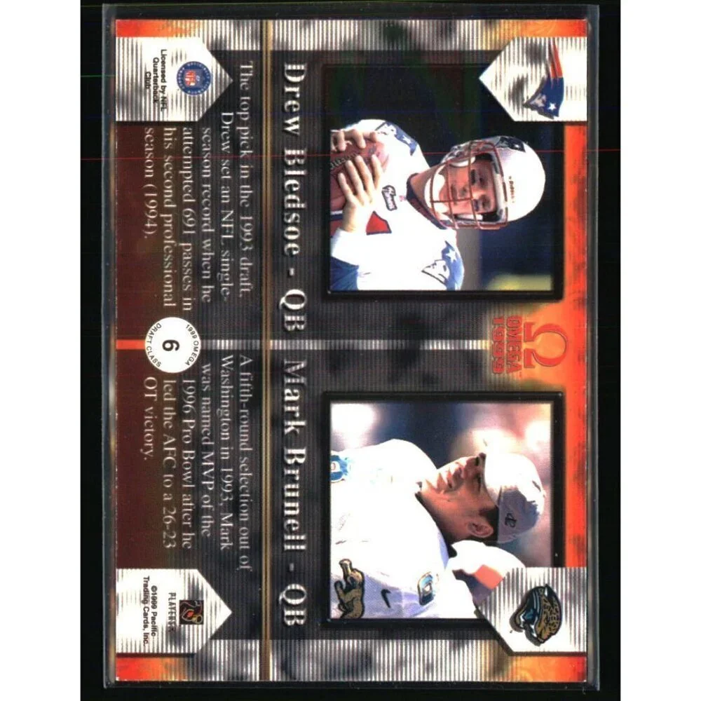 Drew Bledsoe / Mark Brunell 1999 Pacific Omega #6  Football Card